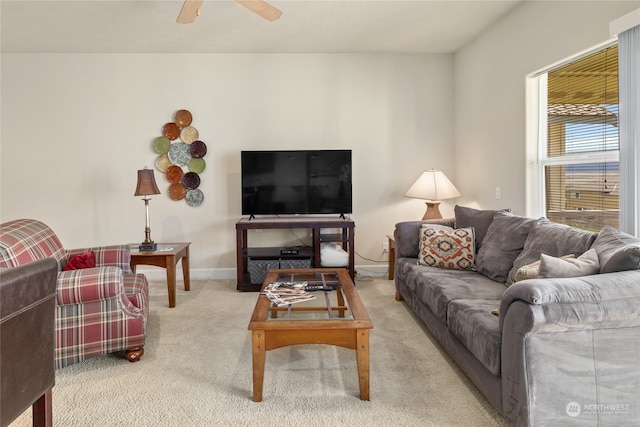 9246 Red Cliff Dr NW Unit B66, Quincy, WA 98848 - carpeted living room with ceiling fan