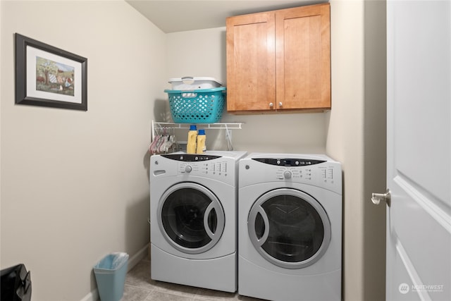 9246 Red Cliff Dr NW Unit B66, Quincy, WA 98848 - laundry area with cabinets, washer and dryer, and light tile floors