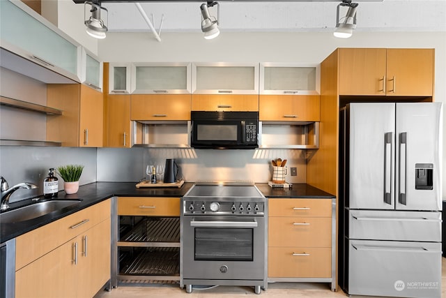 kitchen with stainless steel appliances and sink