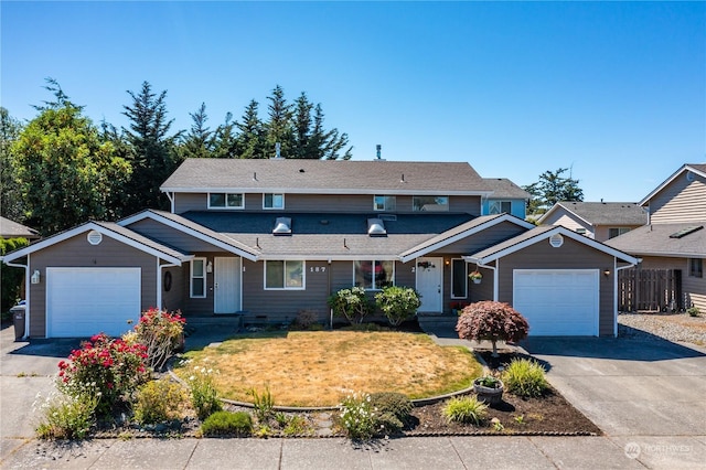 view of property with a garage