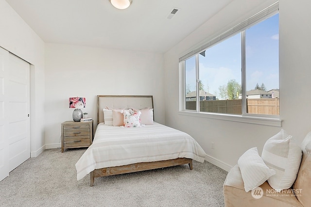 view of carpeted bedroom