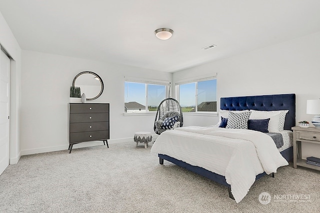 view of carpeted bedroom