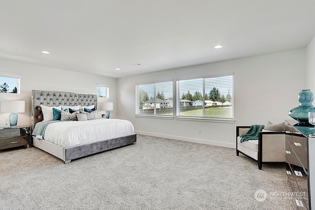 view of carpeted bedroom