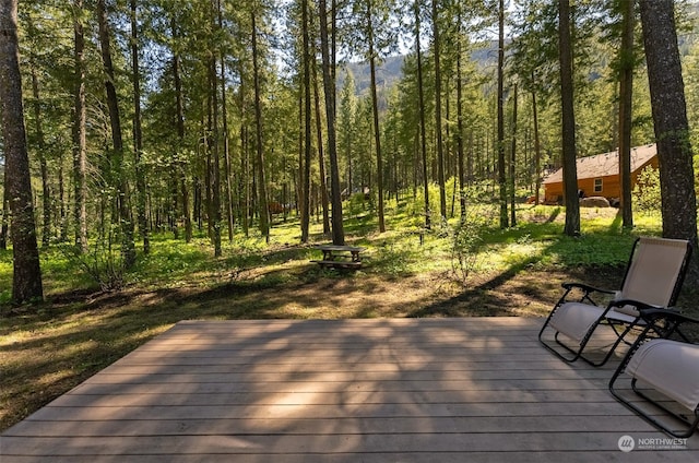 view of wooden deck