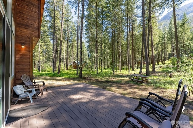 view of wooden terrace