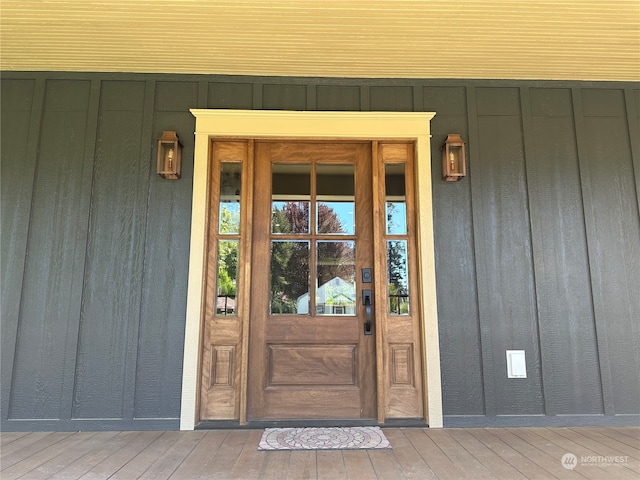 view of doorway to property