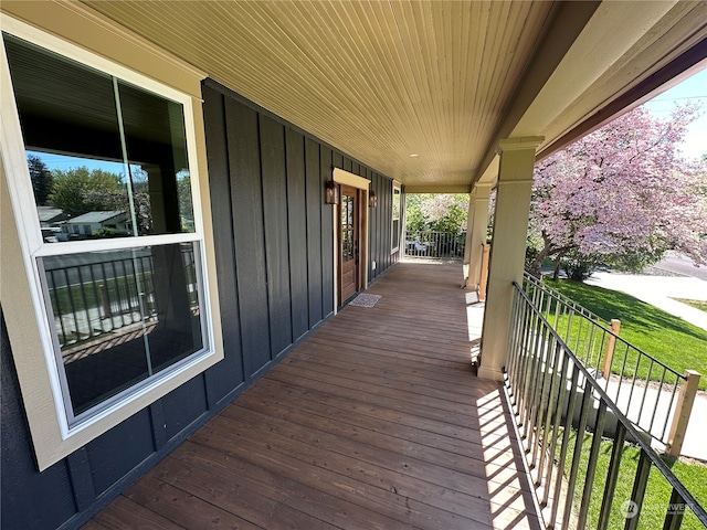 view of wooden terrace