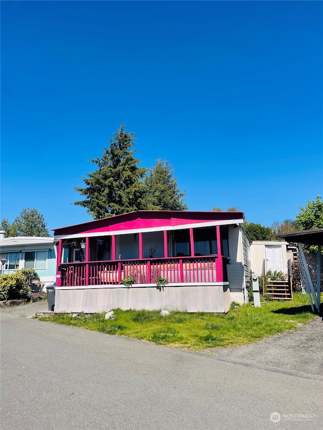 view of manufactured / mobile home