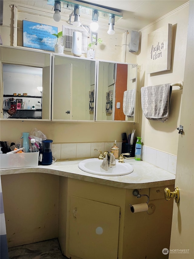 bathroom featuring vanity