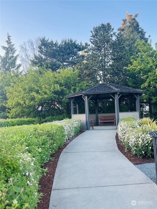 surrounding community with a gazebo