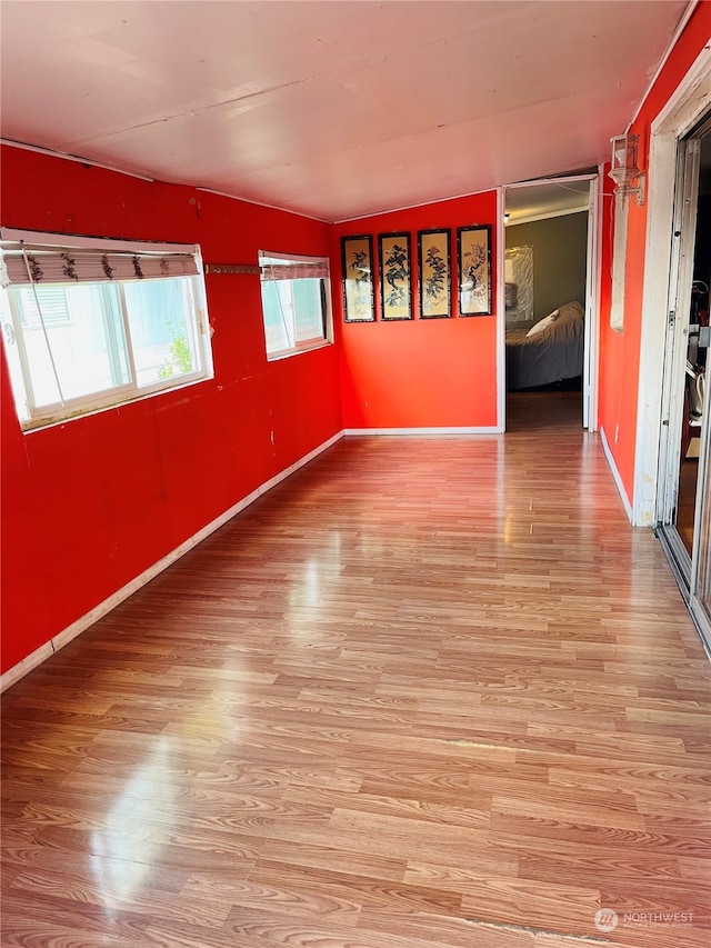 empty room featuring light hardwood / wood-style flooring