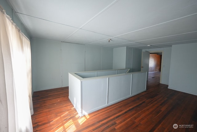 kitchen with hardwood / wood-style floors