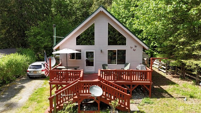 view of rear view of property