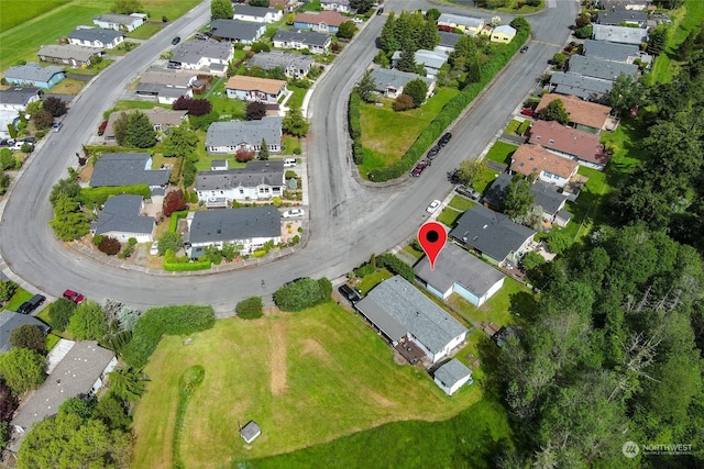 drone / aerial view featuring a residential view