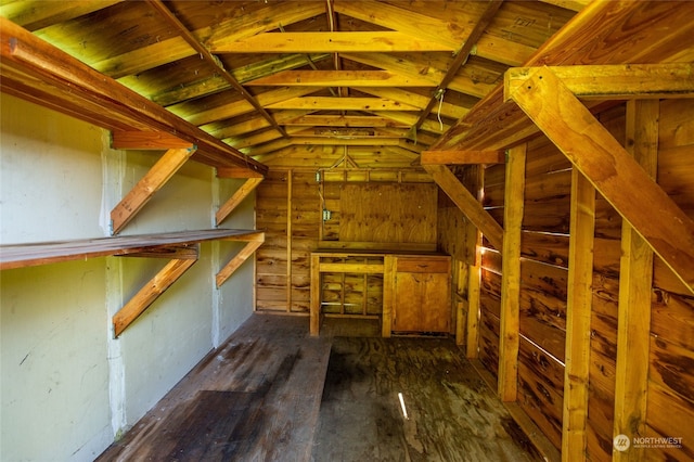 view of attic