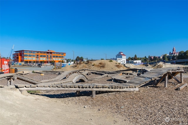 view of dock area