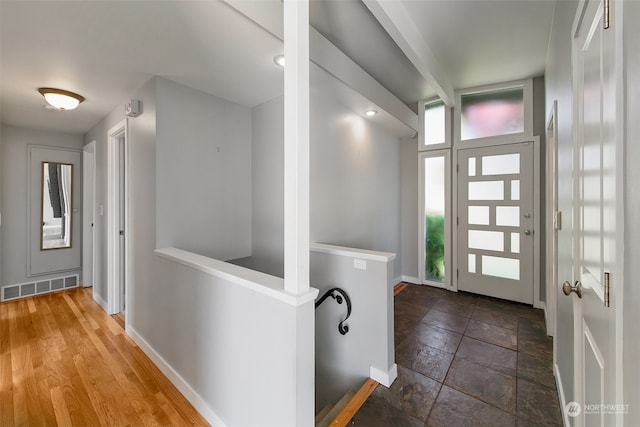 entrance foyer with hardwood / wood-style flooring