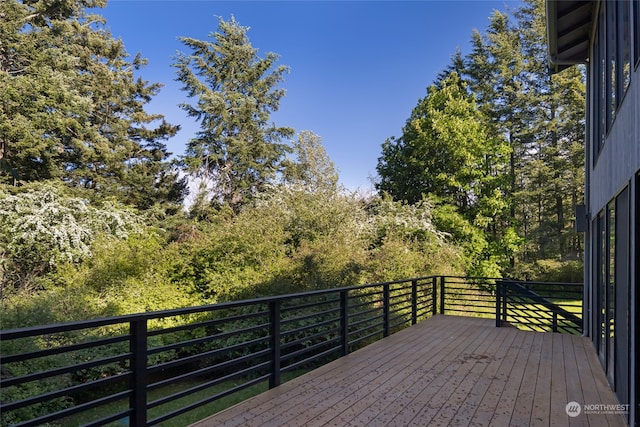 view of wooden deck