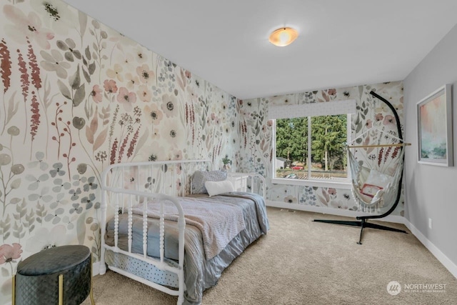 bedroom featuring carpet floors