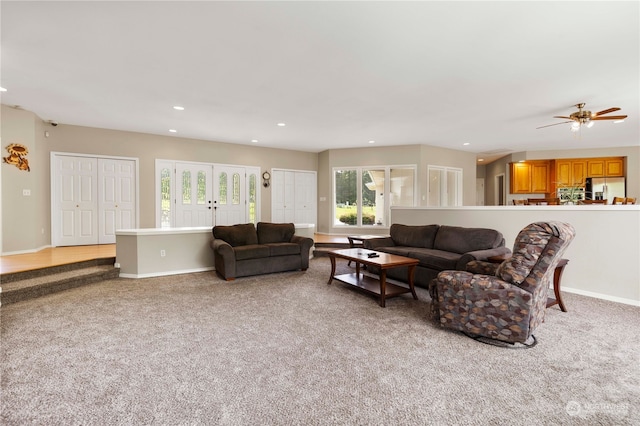 view of carpeted living room