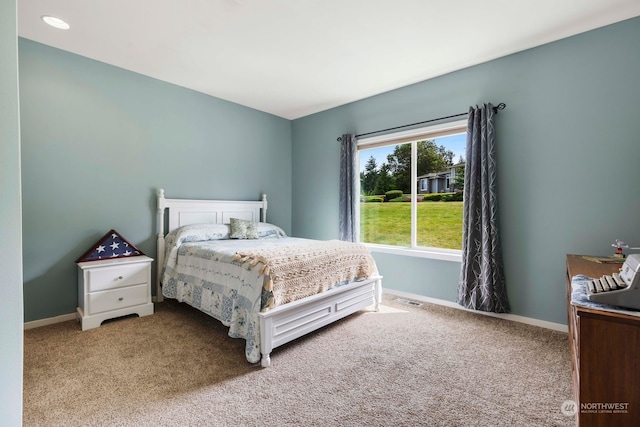 view of carpeted bedroom