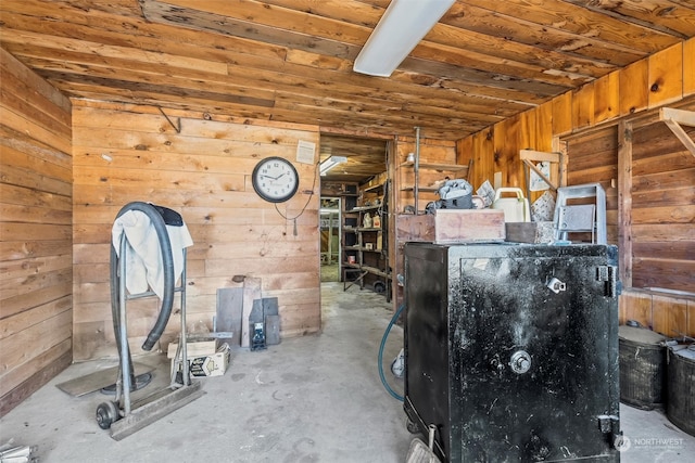 513 Cleveland Ave, South Cle Elum, WA 98943 - misc room with wooden walls and concrete floors