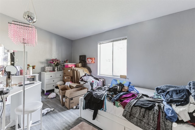 bedroom featuring hardwood / wood-style flooring