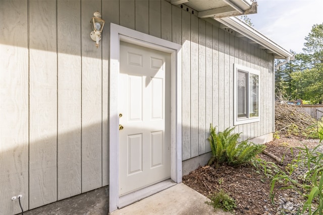 view of doorway to property