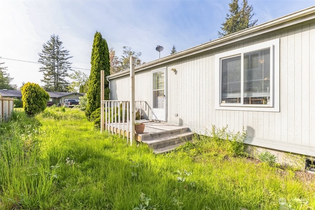 exterior space featuring a deck