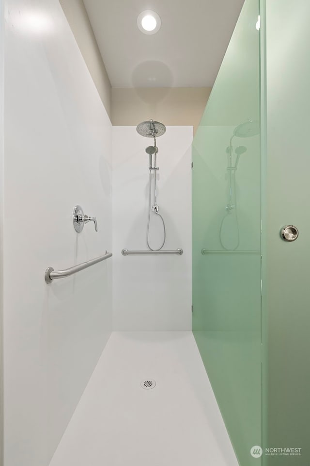 bathroom with walk in shower