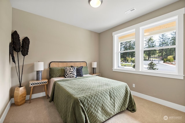 bedroom with carpet floors