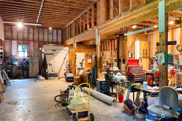 miscellaneous room with concrete floors