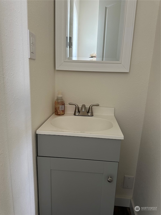 bathroom featuring vanity with extensive cabinet space