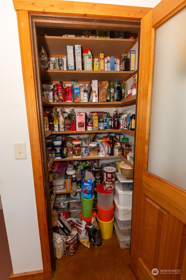 view of pantry