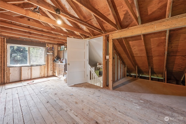 view of attic