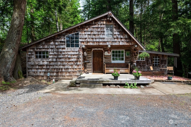 view of log-style house