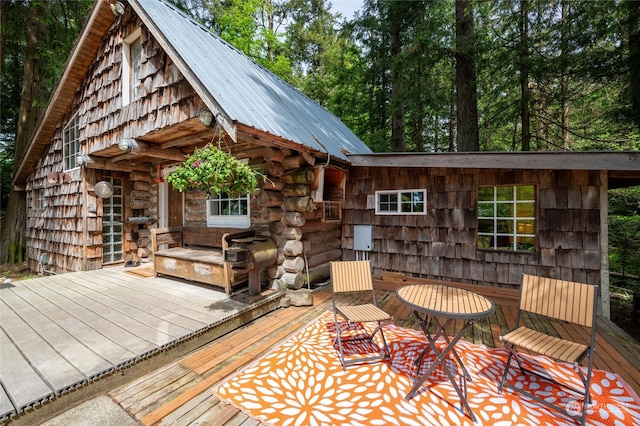 view of wooden terrace