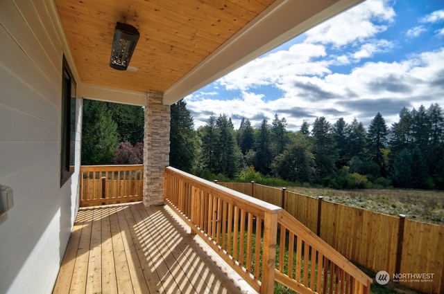 view of wooden terrace