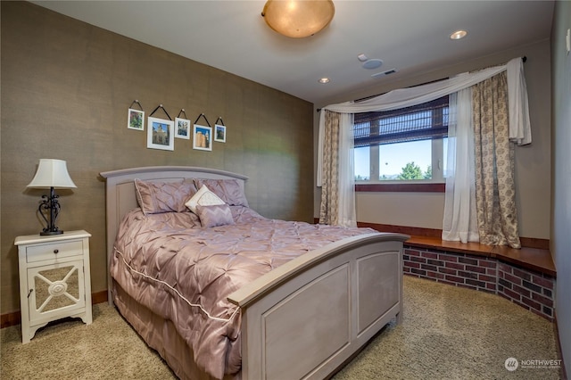 view of carpeted bedroom