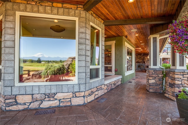 view of patio with covered porch