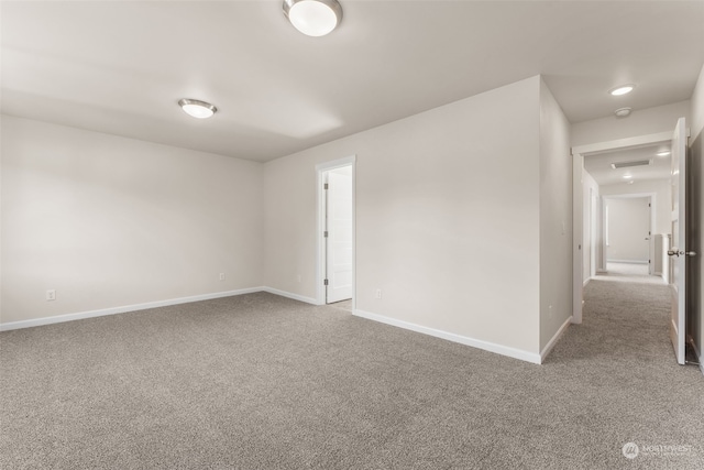 view of carpeted spare room