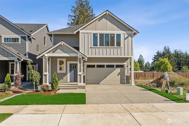 view of front of home featuring a garage