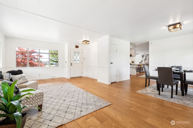 living room featuring hardwood / wood-style floors