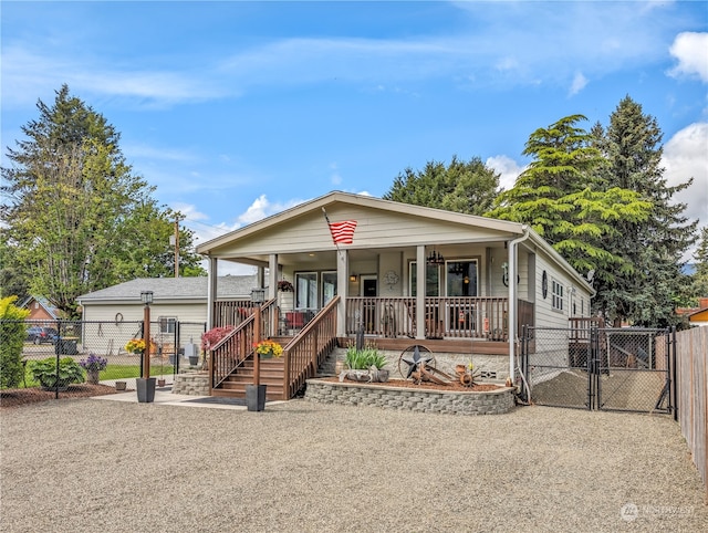 view of front of house featuring a porch