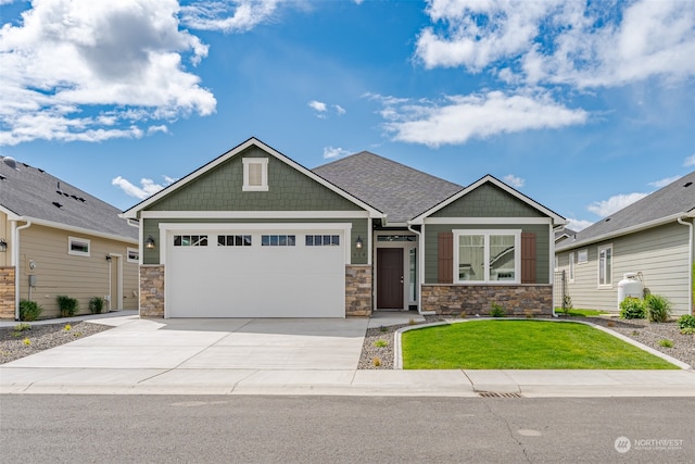 craftsman inspired home featuring a garage