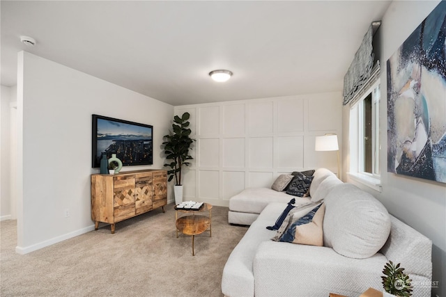 view of carpeted living room