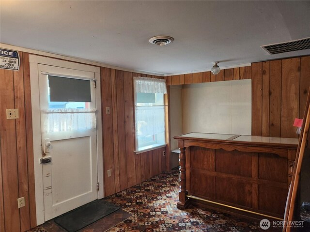 112 Combs Rd, Packwood, WA 98361 - miscellaneous room with wood walls and visible vents