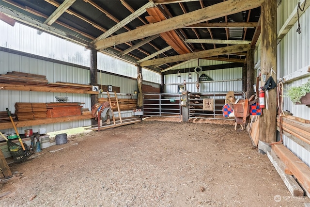 view of horse barn