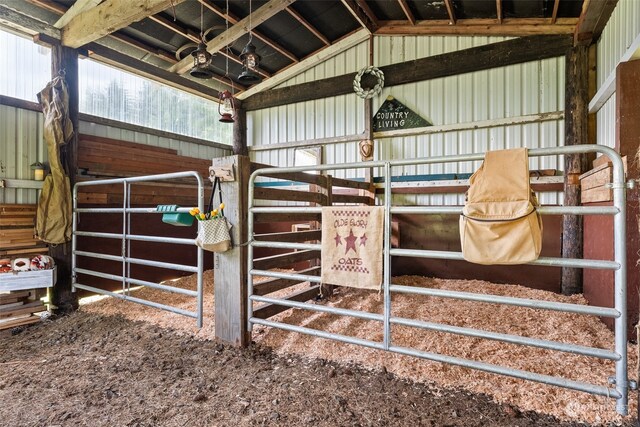 view of horse barn