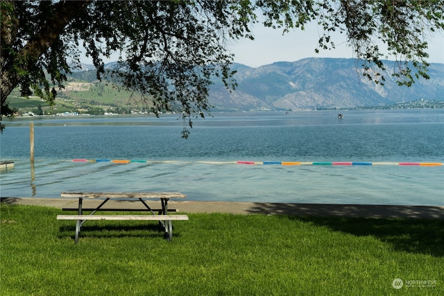 property view of water with a mountain view